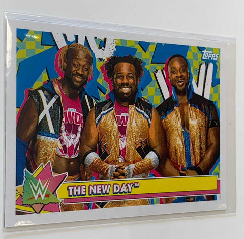 New Day 2021 Topps Heritage Sticker Card #S-18