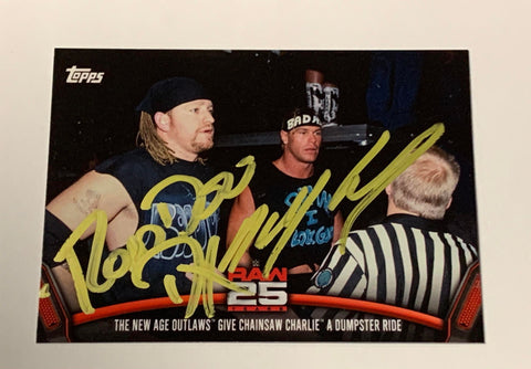 New Age Outlaws Signed 2018 Topps Card COA