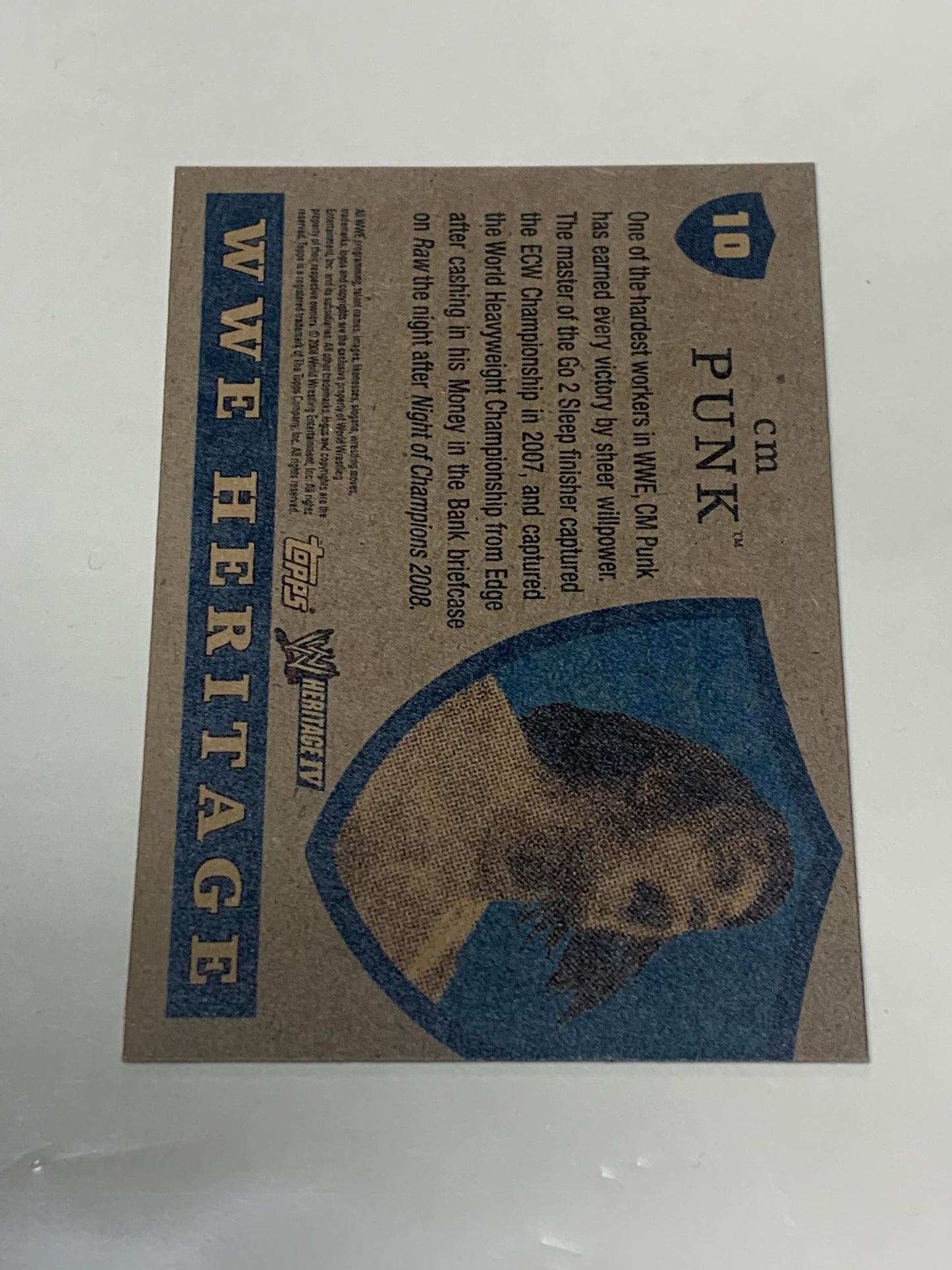 CM Punk 2008 WWE Topps Heritage Card #10