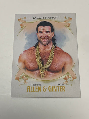 Razor Ramon 2021 WWE Topps Heritage Allen & Ginter Insert Card #AG-16