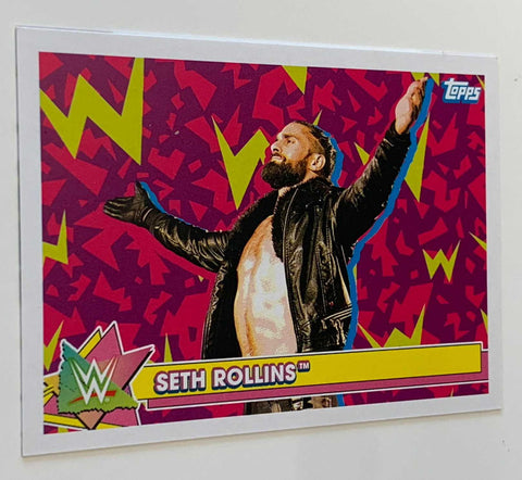 Seth Rollins 2021 Topps Heritage Sticker Card #S-15