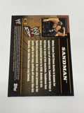 Sandman 2007 WWE Topps Action Authentic Signed #63 B COA