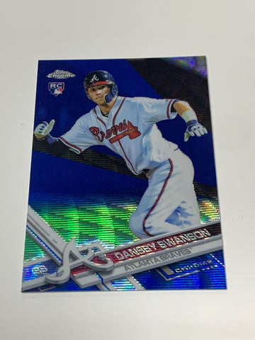 Dansby Swanson 2017 Topps Chrome Blue Wave Refractor ROOKIE /75