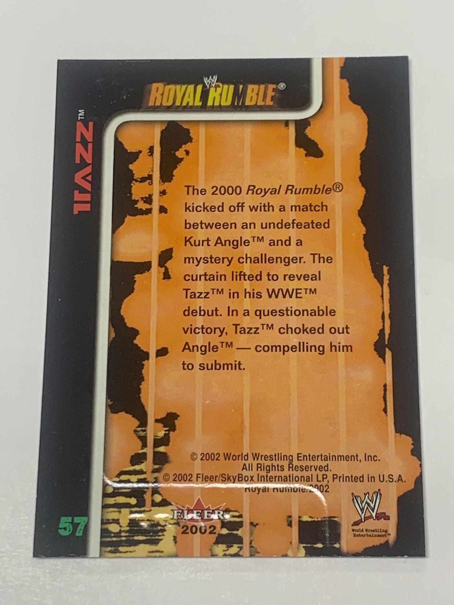 Taz Tazz 2002 WWE Fleer Royal Rumble #57