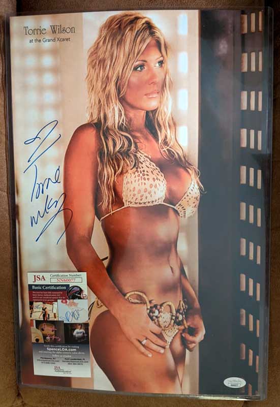 Torrie Wilson 11x17 Signed Photo JSA COA w/toloader