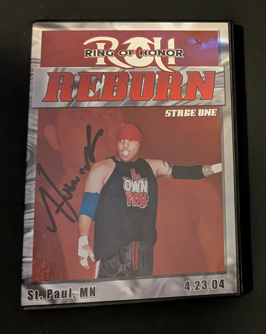 ROH Ring of Honor DVD Reborn Stage One 4/23/04 Samoa Joe, CM Punk (Signed by Homicide)