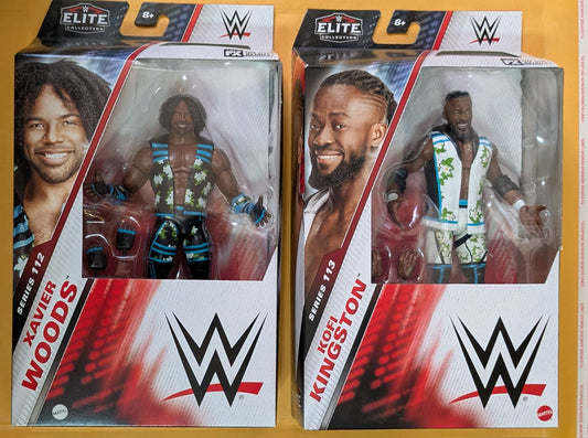 Holiday Special - 2 Lot Kofi Kingston WWE Mattel Elite Series #113 Xavier Woods The New Day #112