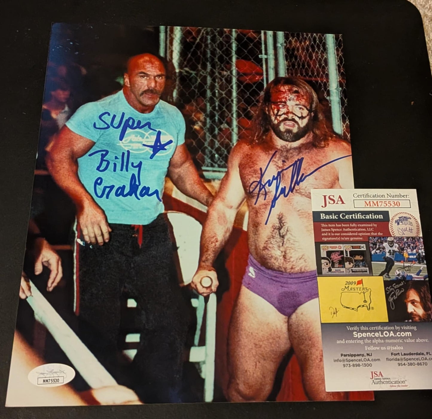 Superstar Billy Graham & Kevin Sullivan Dual Signed Photo JSA COA