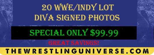 Wrestling Universe Bulk Special 20 Signed ALL DIVA WWE/INDY Photos Grab Bag GREAT DEAL $99!!