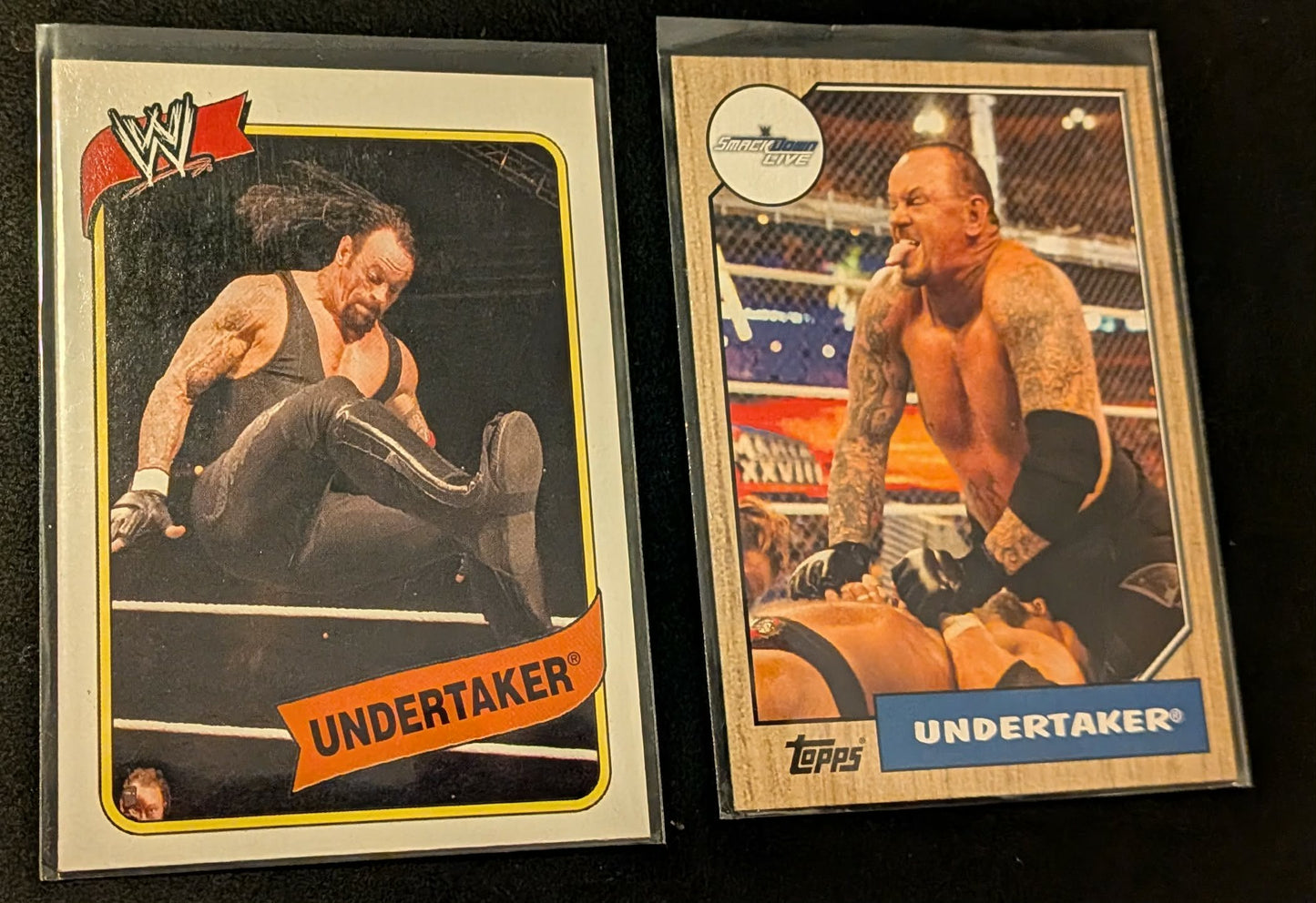 2 Lot 2008 Topps WWE Heritage #57 Undertaker & 2017