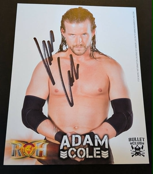 Adam Cole ROH Bullet Club Signed Photo COA