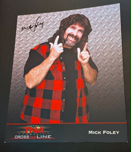 Mick Foley Official TNA Promo Signed Photo COA