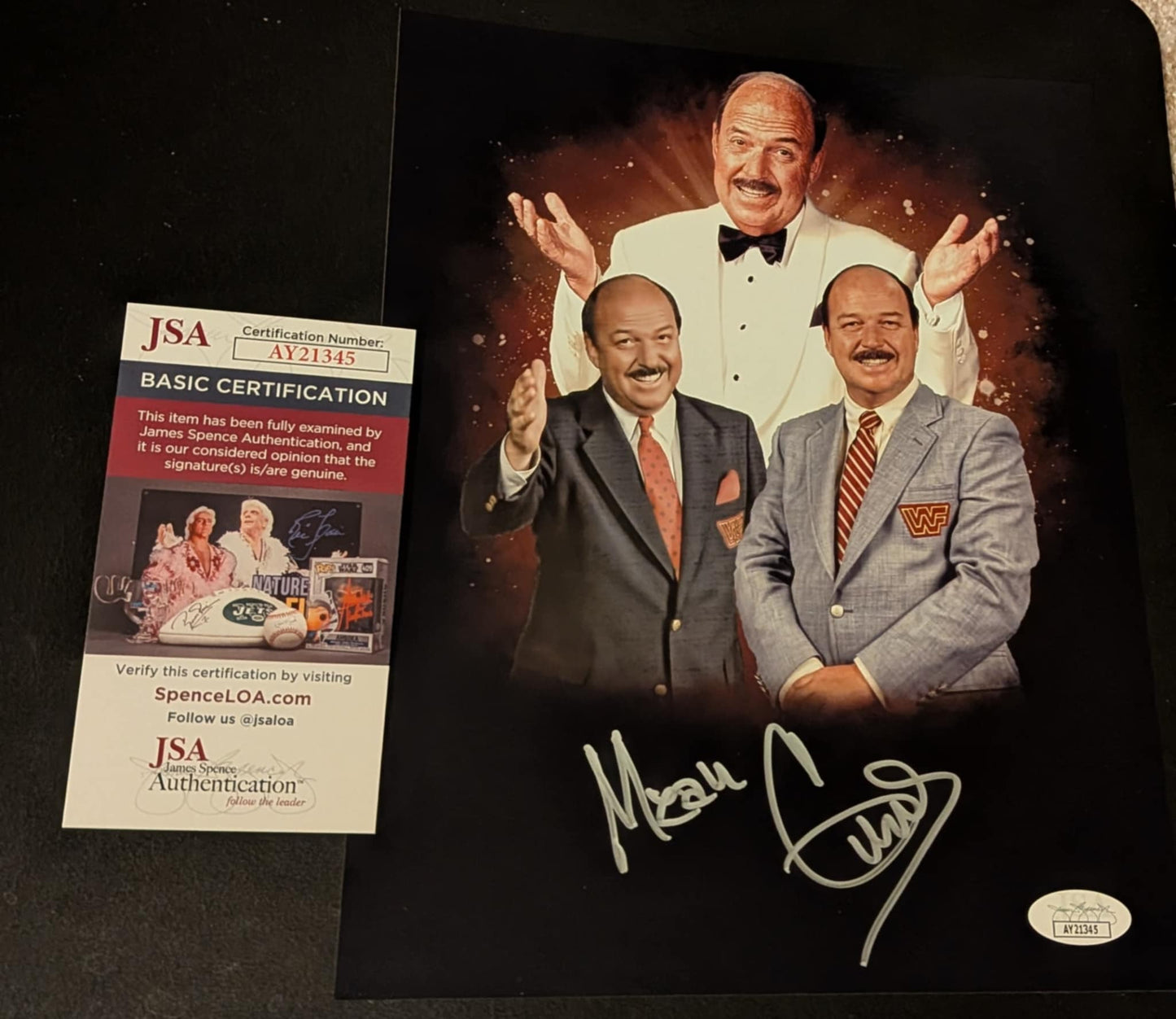 Gene Okerlund Signed Photo JSA COA