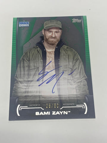 Sami Zayn 2021 WWE Topps Undisputed Authentic Superstar Autograph #/50