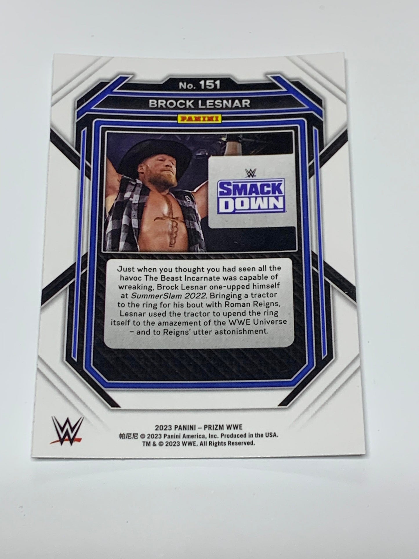 Brock Lesnar WWE 2023 Panini Prizm Card #151