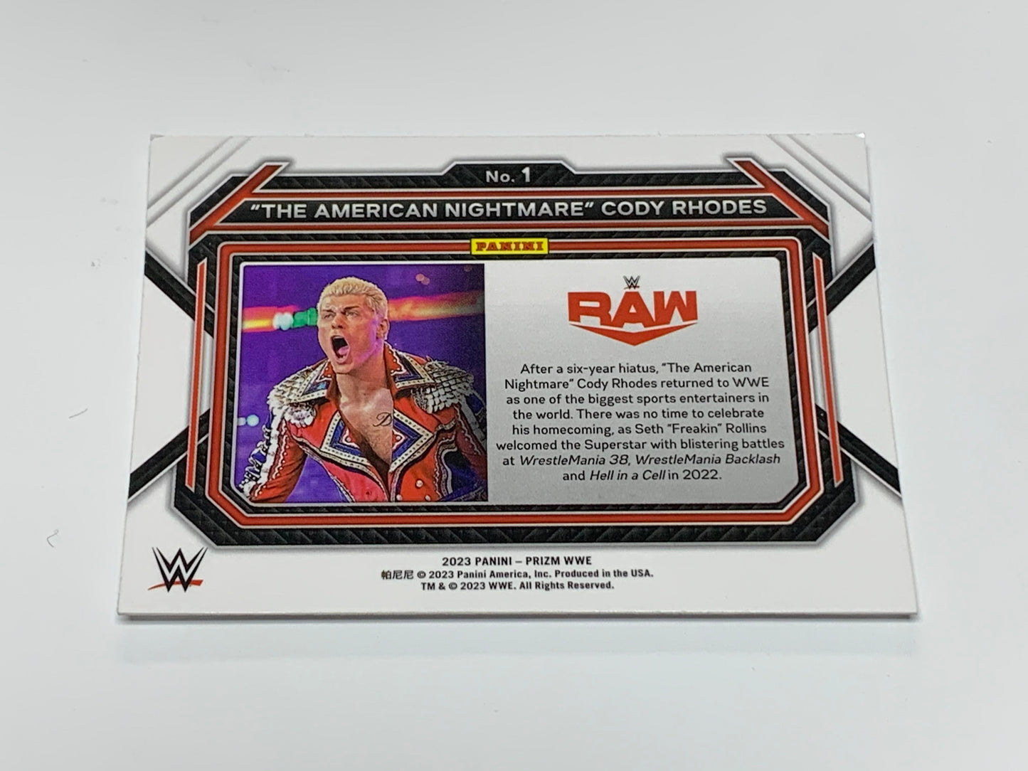 Cody Rhodes WWE 2023 Panini Prizm Card #1