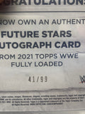 Dominik Mysterio 2021 WWE Topps Fully Loaded “Future Stars” Autograph Card #’ed 41/99