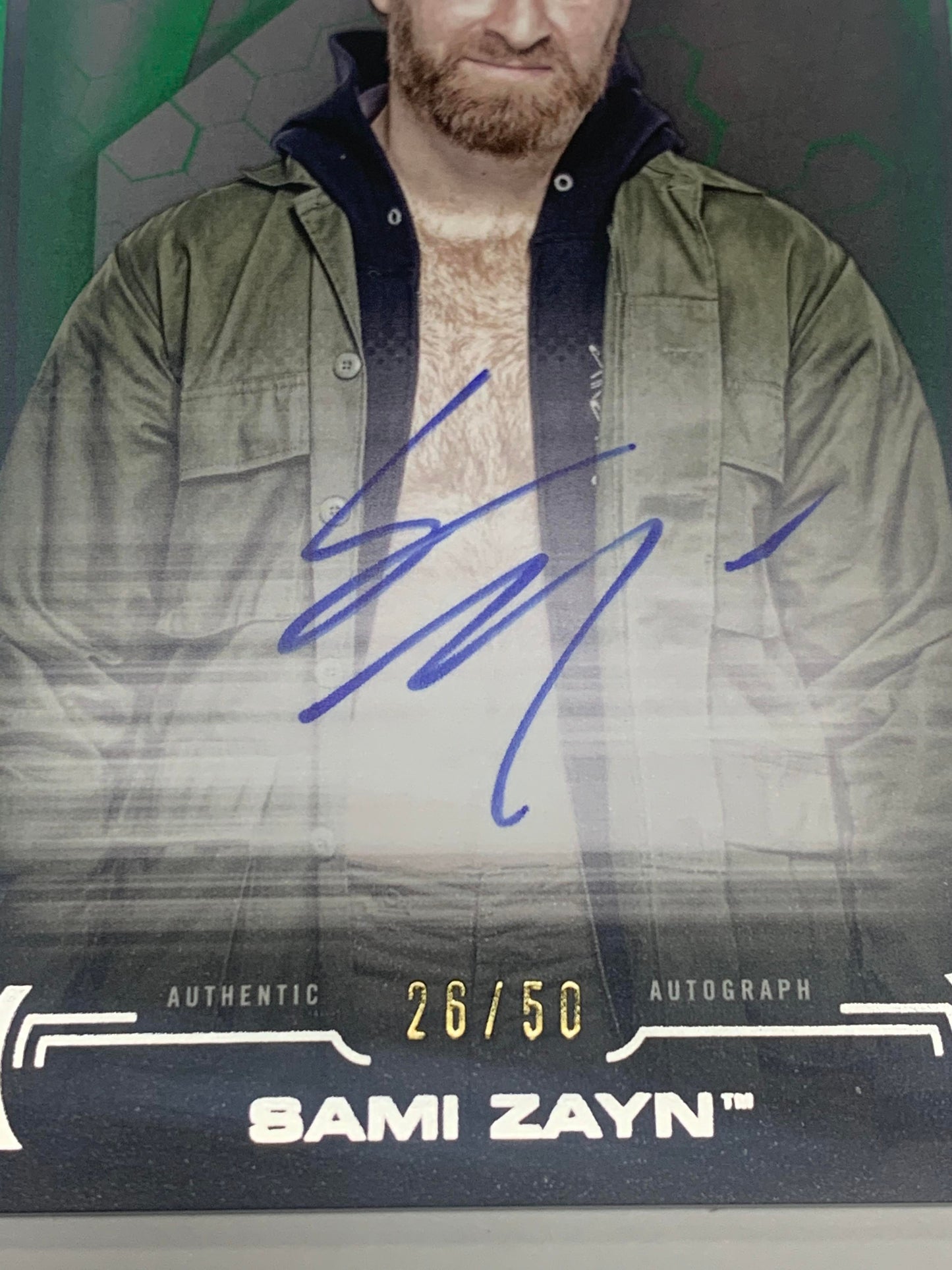Sami Zayn 2021 WWE Topps Undisputed Authentic Superstar Autograph #/50