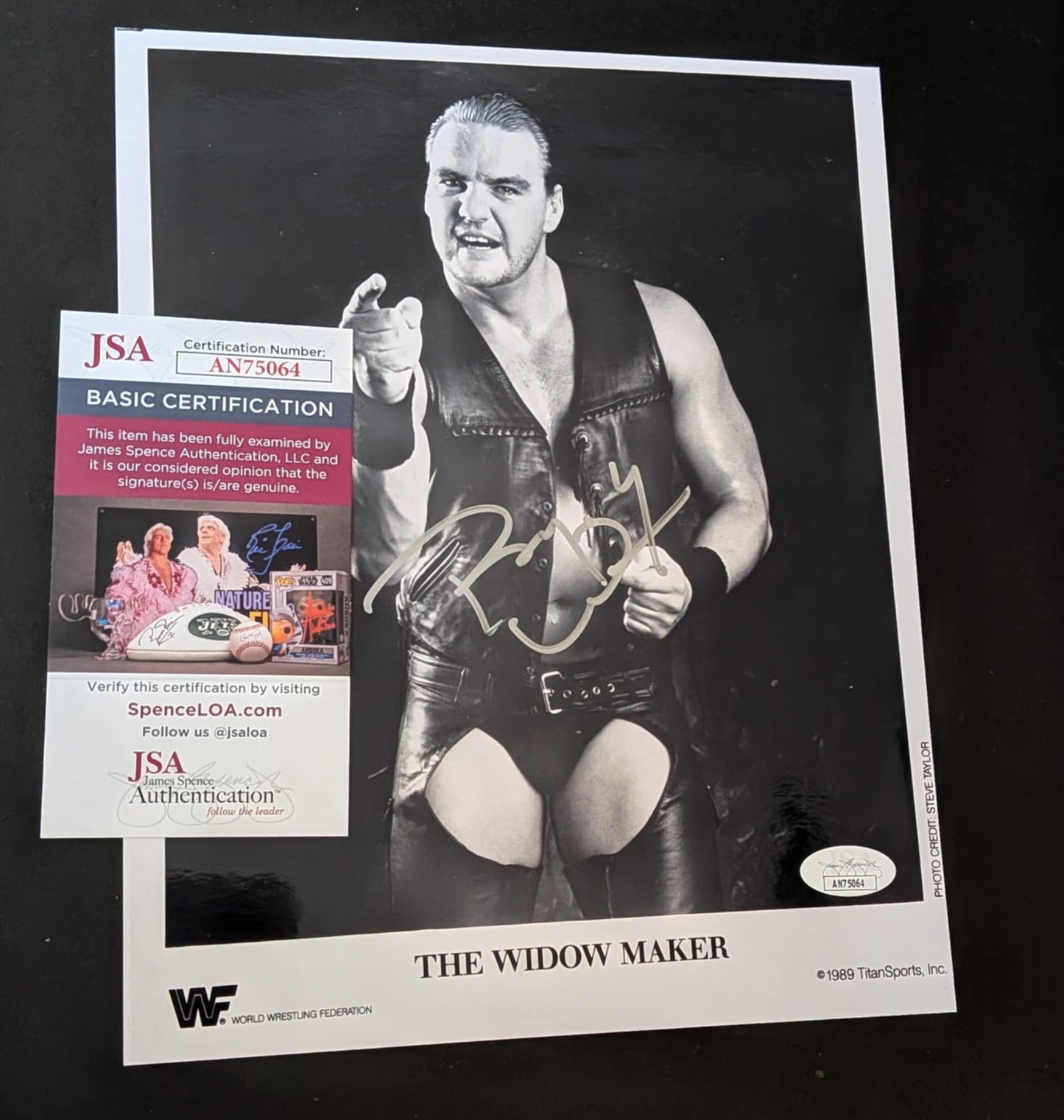 The Widow Maker Barry Windham Signed Photo JSA COA