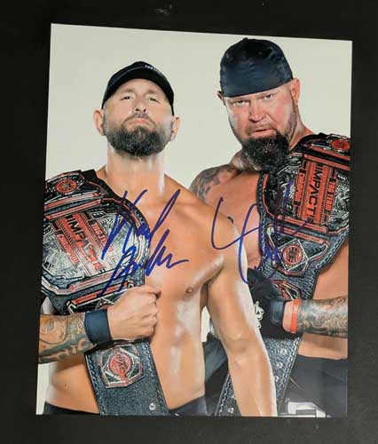 Luke Gallows & Karl Anderson Pose 3 Signed Photo COA
