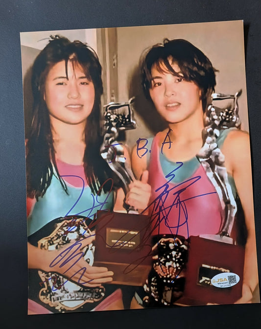 Jumping Bomb Angels (Noriyo Tateno & Itsuki Yamazaki) Dual Signed Photo JSA COA
