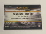 Alexa Bliss 2018 WWE Topps Smackdown Woman’s Championship Commemorative Medallion #’ed 59/299