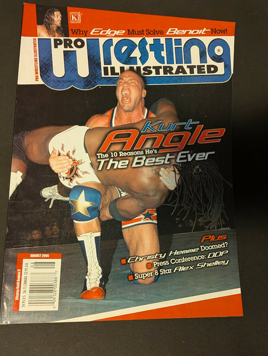 PWI Pro Wrestling Illustrated Magazine August 2005 (Kurt Angle)