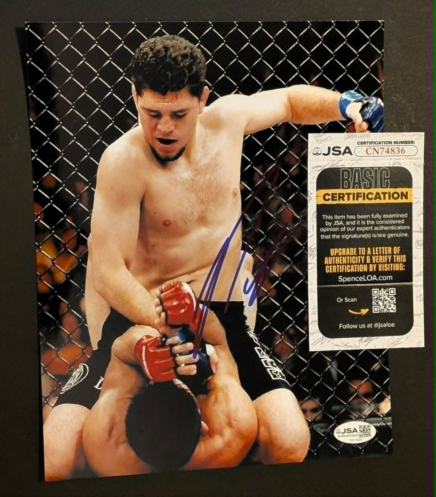 Nick Diaz Signed UFC Photo B JSA COA