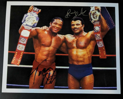 Tony Atlas & Rocky Johnson Dual Signed Photo COA