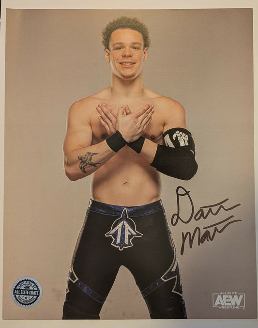 Dante Martin All Elite Crate Signed Photo