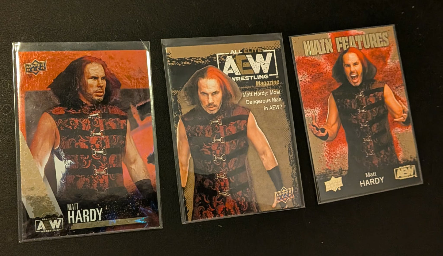 3 Lot 2021 Upper Deck AEW Matt Hardy #37 Dynamite Main Features