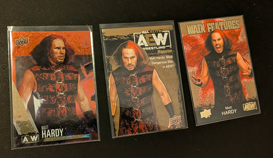 3 Lot 2021 Upper Deck AEW Matt Hardy #37 Dynamite Main Features