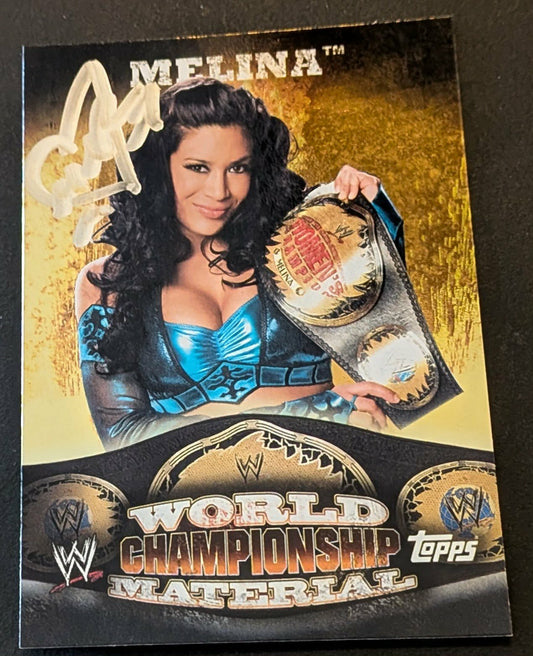 Melina Signed 2010 Topps World Championship Material #W16 COA
