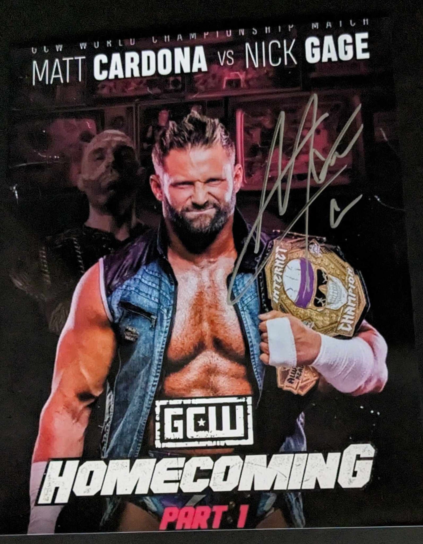 Matt Cardona Signed 8x10 Color Photo (Comes w/COA)