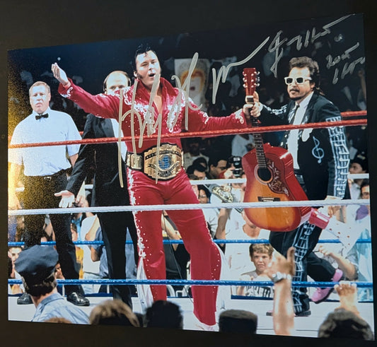 The Honky Tonk Man & Jimmy Hart Dual Signed Photo COA