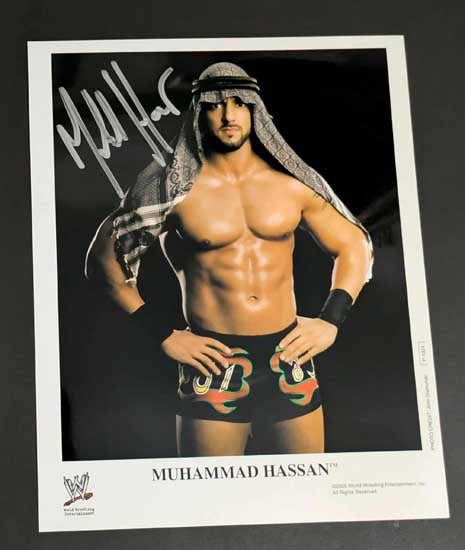 Muhammad Hassan Pose 1 Signed Photo COA