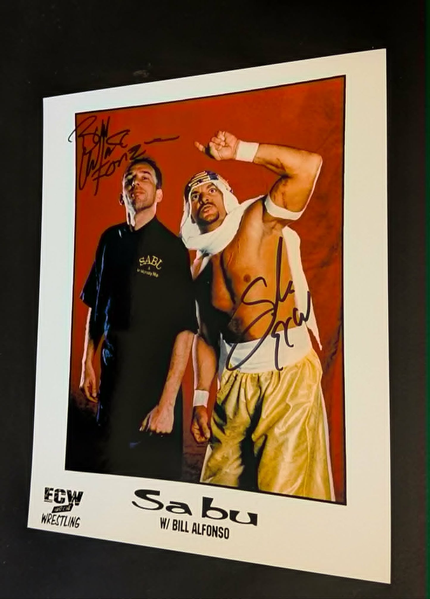 Sabu & Bill Alfonso Dual Signed Photo COA