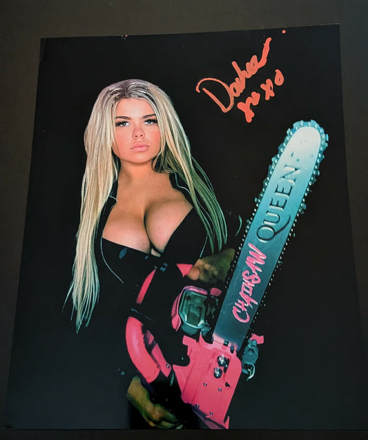 Black Dhalia Chainsaw Queen Signed Photo COA