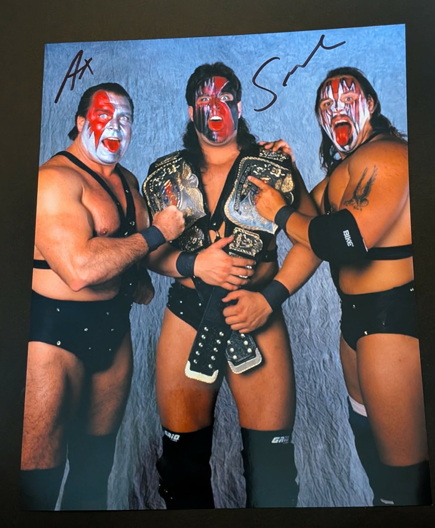 Demolition Ax & Smash Pose 12 Dual Signed Photo COA