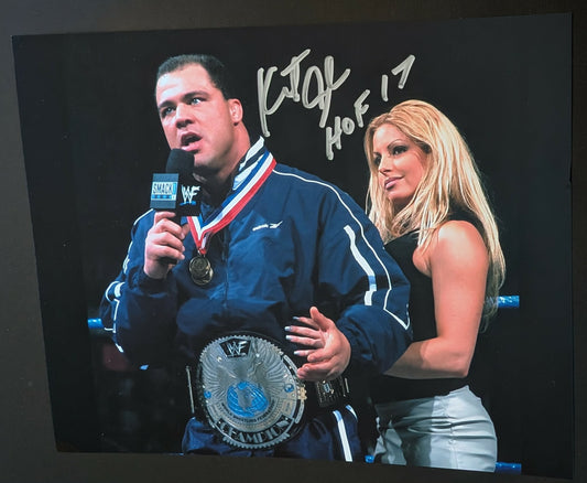 Kurt Angle Pose 4 Signed Photo COA