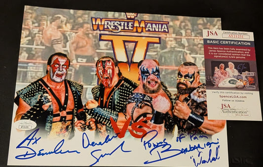 Demolition Ax & Smash and Powers of Pain Survivor Series Signed Photo JSA COA