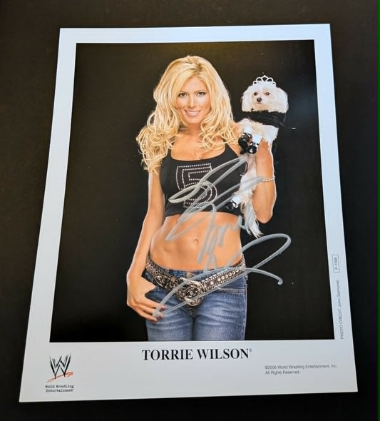 Torrie Wilson Official WWE Signed Promo Photo COA