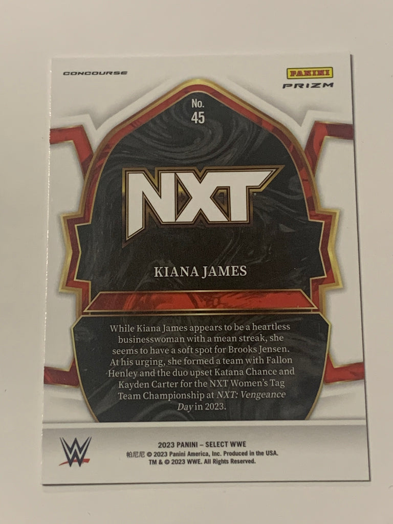 Kiana James WWE Select ROOKIE ORANGE FLASH PRIZM Card – The Wrestling ...