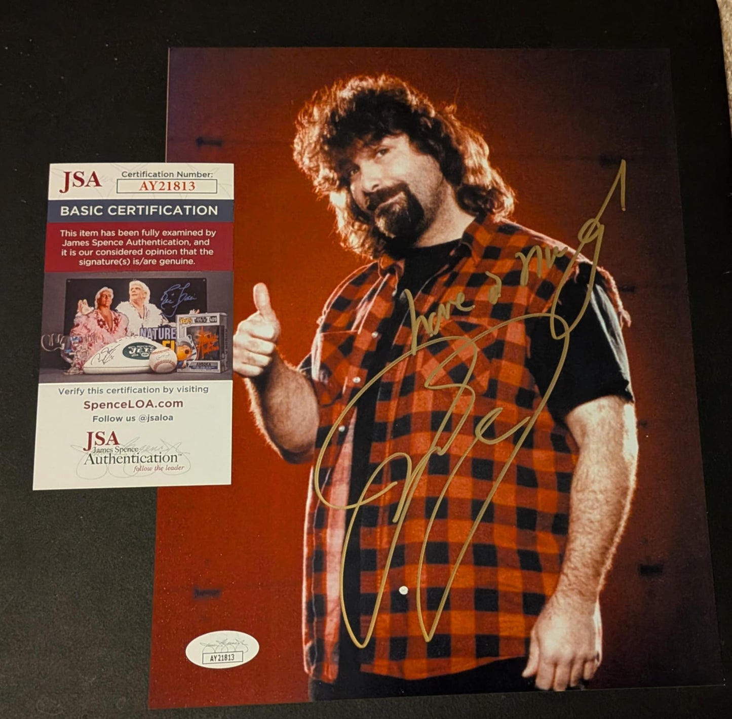 Cactus Jack Mick Foley Pose 3 Signed Photo JSA COA