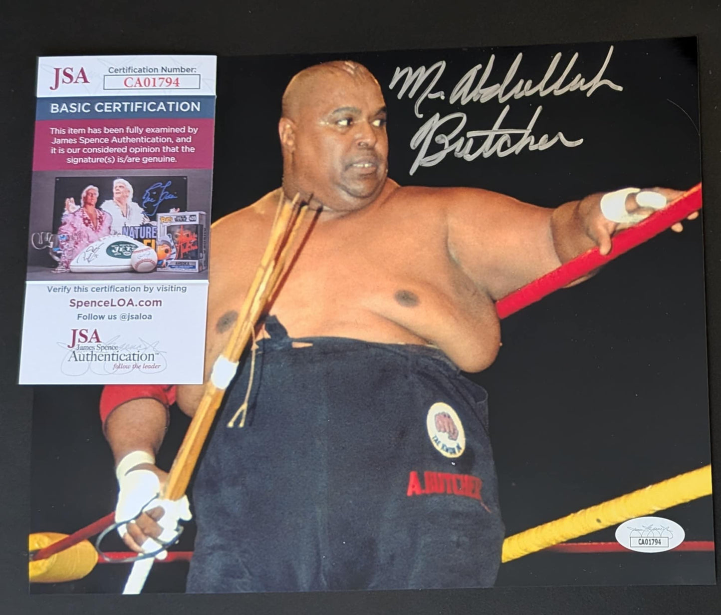 Abdullah The Butcher Signed Photo JSA COA