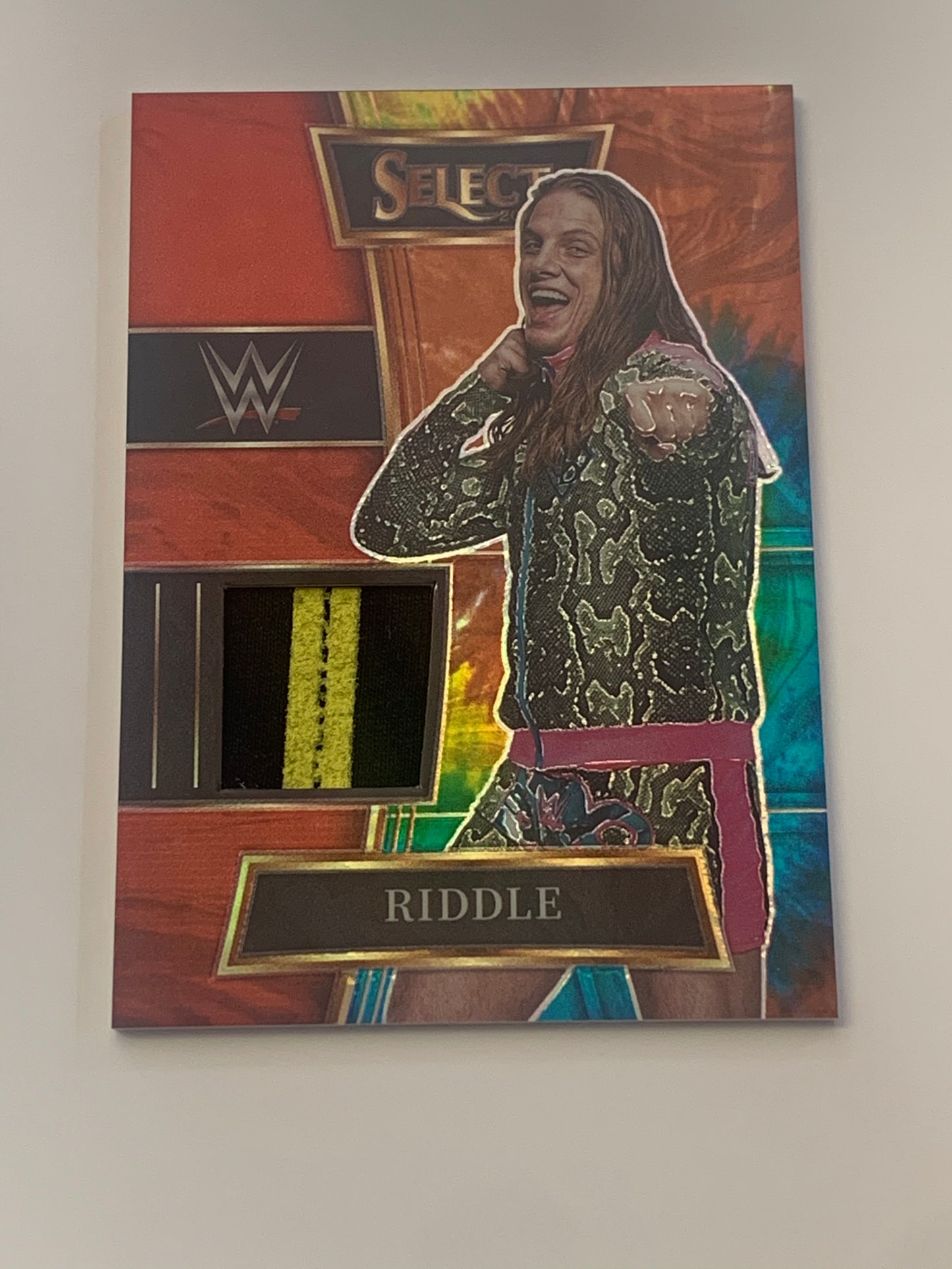 Matt Riddle 2022 WWE Select Tie-Dye 2-Color Patch Card #1/25