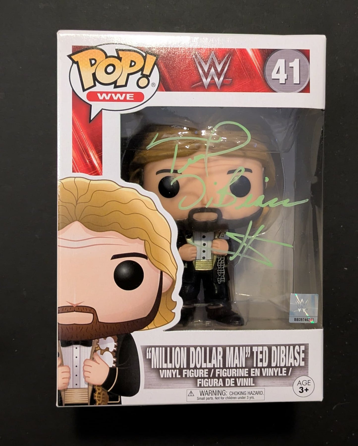 Ted Dibiase Signed WWE Funko Pop COA