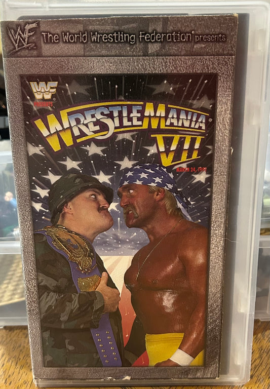 *  WWF WWE ”Wrestlemania 7” Official VHS (Hulk Hogan, Sht Slaughter, The Undertaker & so much more)
