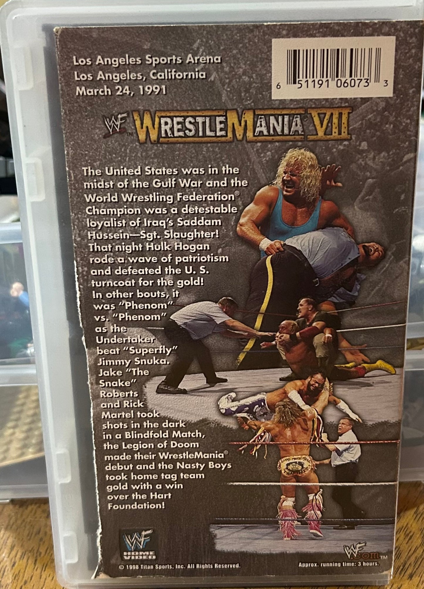 *  WWF WWE ”Wrestlemania 7” Official VHS (Hulk Hogan, Sht Slaughter, The Undertaker & so much more)