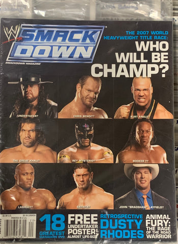 WWE Smack Down Magazine June 2006 SEALED (Huge Full Color Poster of The Undertaker Inside)